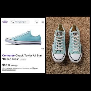 Converse Chuck Taylor All Star 'Ocean Bliss'- Women sz 10/ Men sz 8